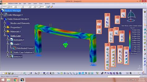 Catia Tutorial Fea And Optimization Static Analysis Catia Analysis