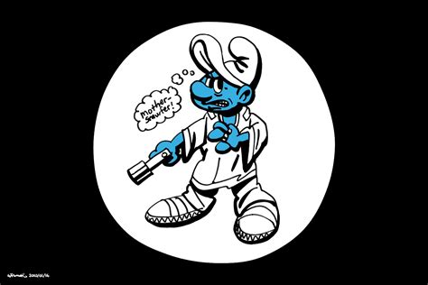 Gangsta Smurf by AJUST on DeviantArt