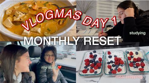 VLOGMAS Day 1 December RESET Cleaning Goal Planning Meal Prep