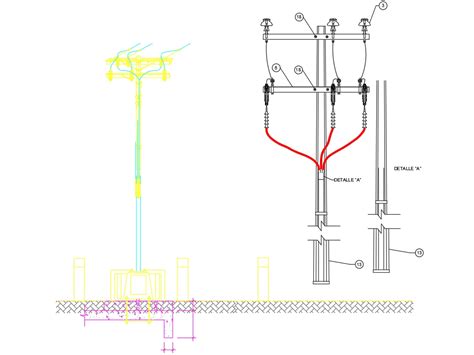 Poste En Autocad Descargar Cad Gratis Kb Bibliocad