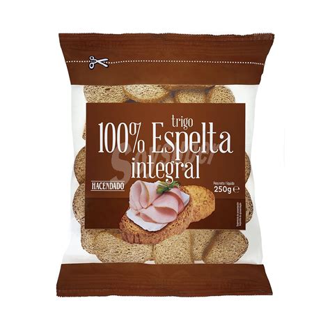 Hacendado Pan Tostado 100 Espelta Integral Paquete 250 G