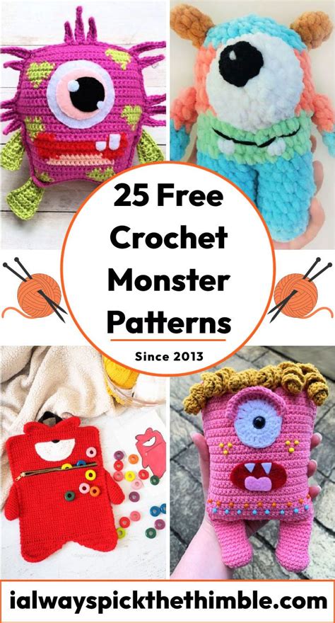 25 Easy And Free Crochet Monster Patterns