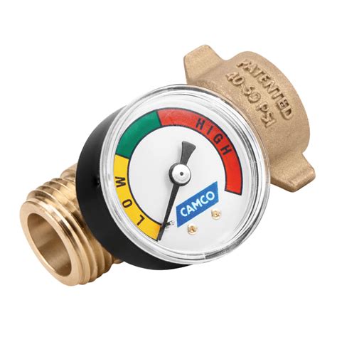 Camco Brass Water Pressure Regulator With Gauge Helps Protect Rv Plumbing And Hoses From High