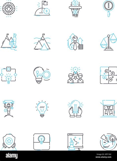 Personal Improvement Linear Icons Set Progress Growth Development