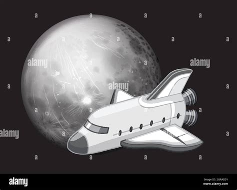 Black and white spaceship scene Stock Vector Image & Art - Alamy