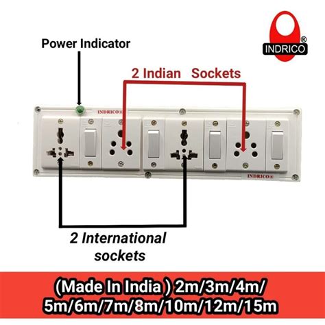 INDRICO 4080 E Book 4 4 Power Strip Extension Boards With Individual