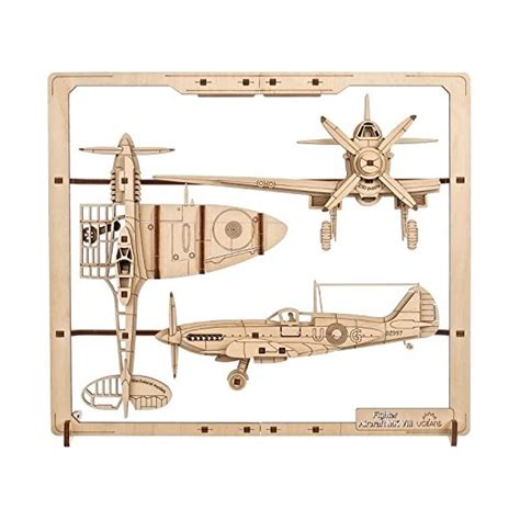 Ugears Avion De Chasse Puzzle D Maquette En Bois Construire