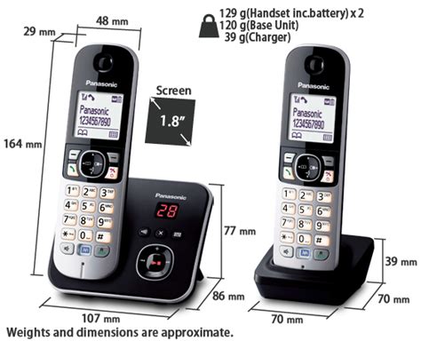 KX-TG6822 Téléphones sans fil avec répondeur - Panasonic