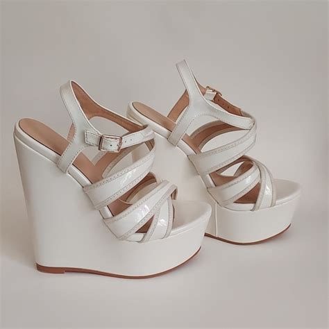 Eldof Shoes Womens 6inch White Wedge Platform Sandal Poshmark