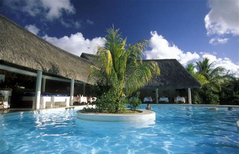 Indian Ocean Mauritius Hotel Bungalow Editorial Stock Image Image Of