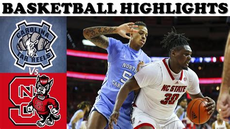 North Carolina Vs Nc State Basketball Highlights Close Game Youtube