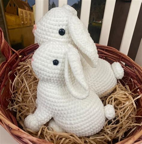 Big And Small Bunny Crochet Pattern Easter Décor Crochet Pdf Etsy