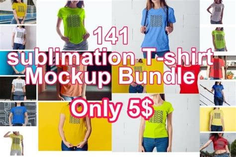 Sublimation T-Shirt Mockup Bundle Bundle · Creative Fabrica