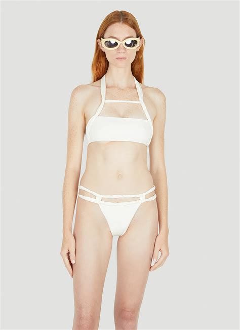 Le Haut De Maillot Sofio Bikini Top In White Jacquemus