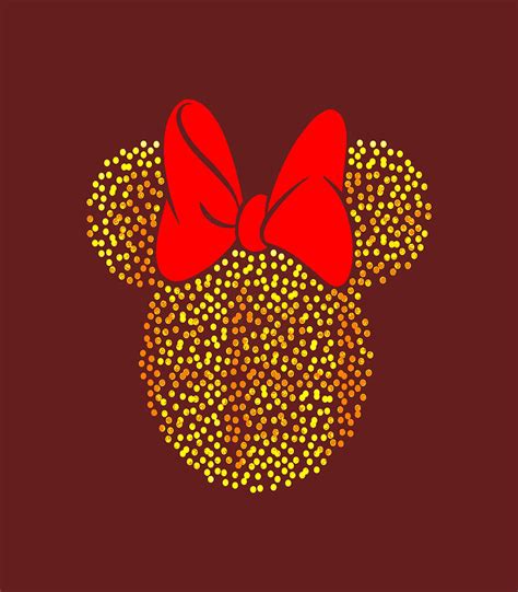 Disney Minnie Mouse Dotted Gold Icon Digital Art By Eshan Eleano Fine