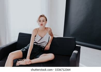 Sexy Brunette Girl Lingerie On Chair Stock Photo 1362372539 Shutterstock