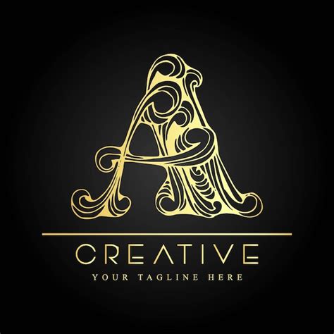 Premium Vector Initial A Luxury Letter Logo Design Elegance Wedding