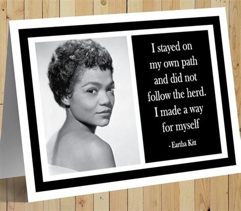 Eartha Kitt Inspirational Quote Card - Etsy