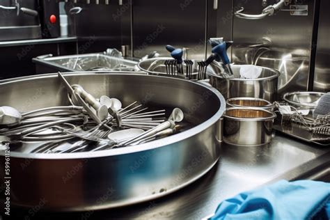 Surgical Instruments Being Steam Sterilized In Autoclave Ready For Use