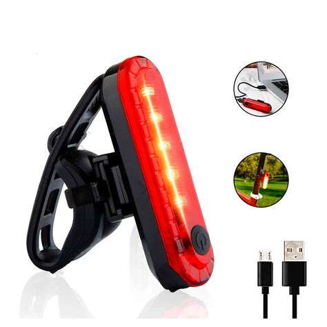 Combo Luces Delantera Y Trasera Bicicleta Recargable Usb Luegopago