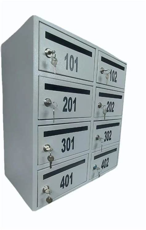 Grey 8Door Metal Mailbox, Single Key Lock, Size: 3 X 2 Feet (l X W) at ...