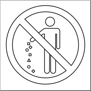 No Littering Clipart Black And White Clip Art Library