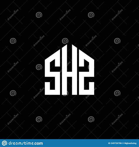 Shz Letter Logo Design On Black Background Shz Creative Initials