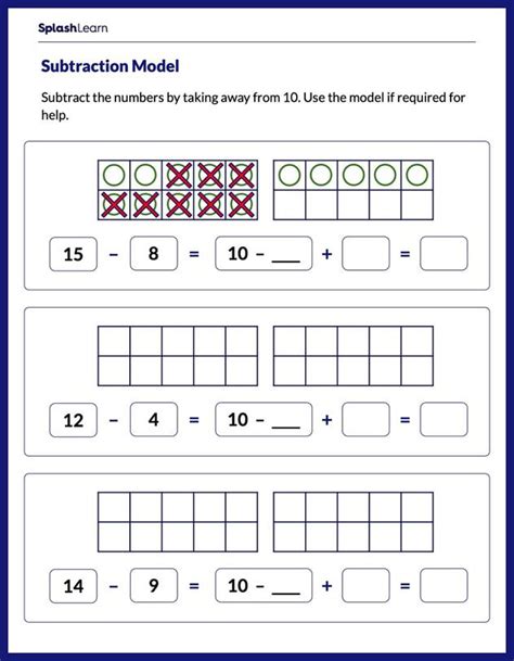 Free Printable Subtract From 10 Strategy Worksheets Splashlearn