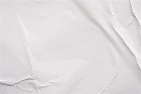 Premium Photo Blank White Crumpled And Creased Paper Poster Texture