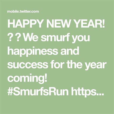 Smurfs Epic Run On Twitter Happy New Year Happy New Smurfs