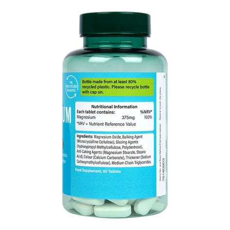 Holland And Barrett Magnesium 375mg 90 Tablets Holland And Barrett