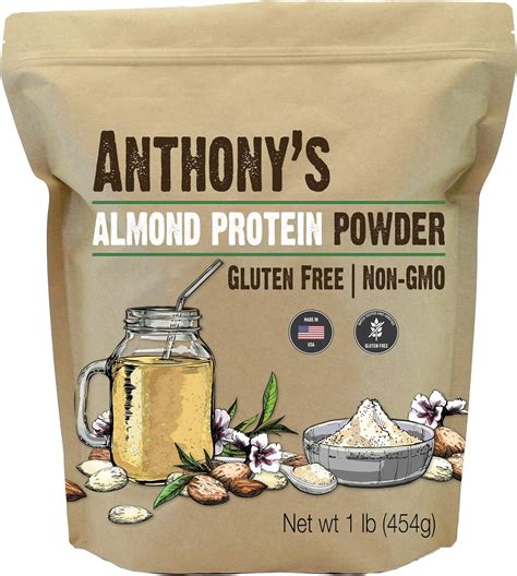 Almond Protein Powder 1 Lb Gluten Free Non Gmo Plant Based Protein