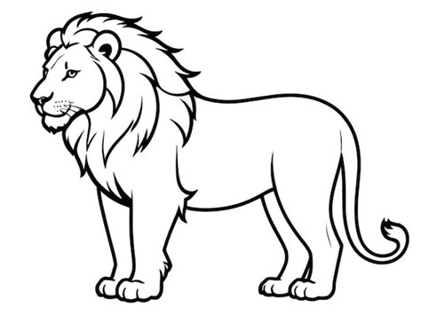 Outline Of A Wild Animal Premium Ai Generated Image