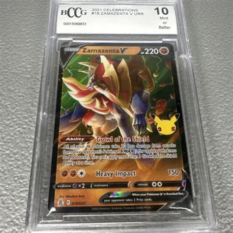 Zamazenta V 018 025 BCCG 10 MINT Ultra Rare Pokemon TCG