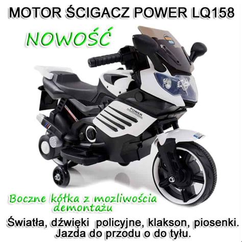 MOTOR ŚCIGACZ POWER 158 PIERWSZY MOTOREK DLA DZIECKA MIĘKKIE KOŁA