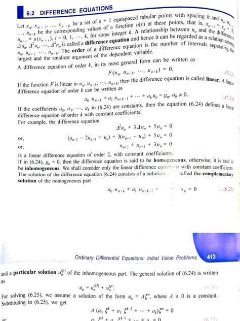 Difference Equations | PDF | Equations | Recurrence Relation