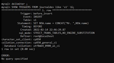 Mysql Drop Trigger Statement A Complete Guide Mysqlcode