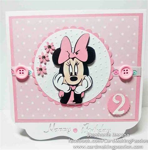 Minnie Mouse Card Homemade Birthday Cards Girl Birthday Cards Card