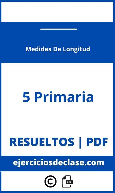 Ejercicios De Medidas De Longitud O Primaria Pdf