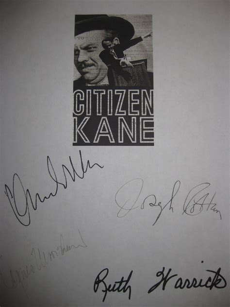 Citizen Kane Signed Film Movie Screenplay Script X4 Autographs Orson