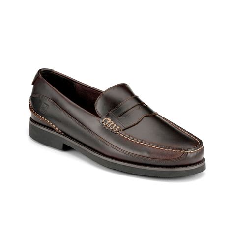 Sperry Top Sider Seaport Water Resistant Penny Loafers In Brown For Men