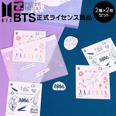 【楽天市場】【bts正式ライセンス商品】bts Music Theme Dream Set 2種×2枚入り インスタントタトゥー タトゥー