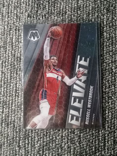 RUSSEL WESTBROOK 2021 22 Panini Mosaic Elevate WITH FREE TOPLOADER On