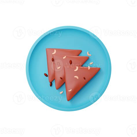 3d Style Shahi Tukda Blue Plate Top View Icon On White Background 23656256 Png