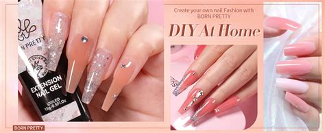 Amazon BORN PRETTY Poly Extension Gel Kit Colors Extension Nail Gel Kit Nude Clear Jelly