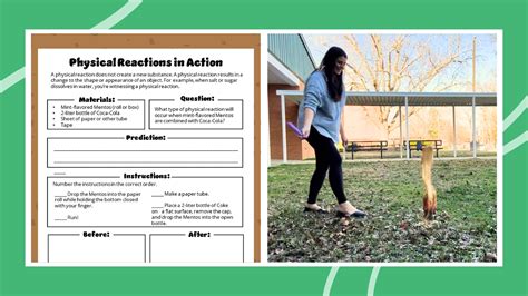Mentos And Coke Experiment How To Plus Free Worksheet