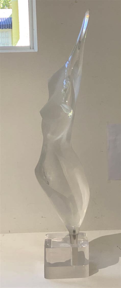 Lucite Stylized Nude Figure Signed Shacham 83 At 1stDibs