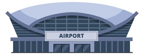 Premium Vector Airport Building Facade Flight Terminal Front Exterior