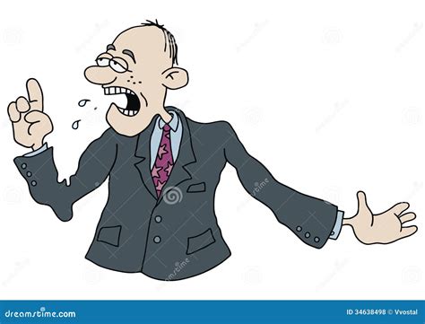 Talking Boss Stock Vector Illustration Of Excited Cartoon 34638498