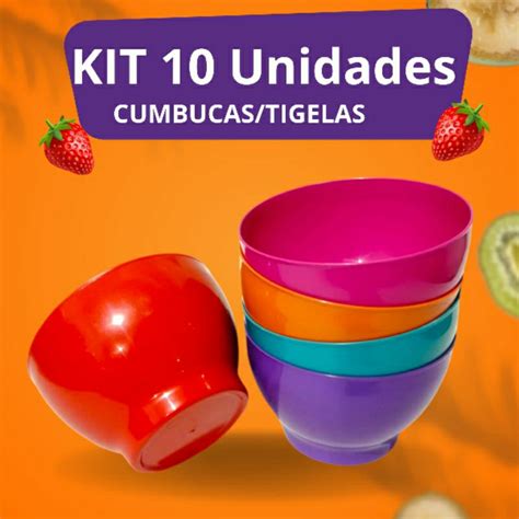 Cumbuca Tigela Vasilhas Pote 700ml Kit 10 Und Petiscos Caldos Sorvete